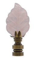 #N32RQ Genuine Rose Quartz Leaf 3" Tall