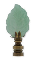 #N32A Genuine Aventurine Jade Leaf 3" Tall