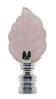 #N32RQ Genuine Rose Quartz Leaf 3" Tall