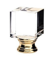 #M77 PB Crystal Cube Finial 1½" Tall