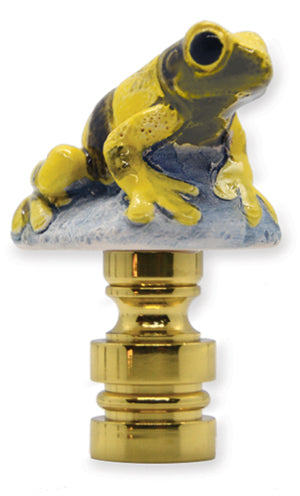 #C9 Ceramic Yellow Frog with Black