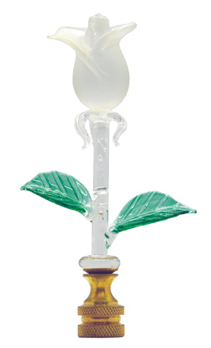 #L2 Frosted Glass Rose 3¾" Tall