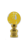 #L15YO Clear Glass with Yellow-Orange Swirls 25M 1¾"" Tall