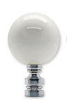 #N22WM Genuine White Marble 2.5" Tall 40mm Ball