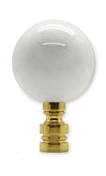 #N22WM Genuine White Marble 2.5" Tall 40mm Ball
