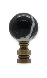 #N29BM Genuine Black Marble 2" Tall