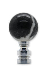 #N29BM Genuine Black Marble 2" Tall