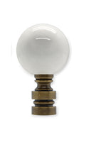 #N29WM Genuine White Marble 2" Tall 30mm Ball