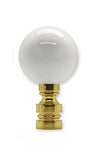 #N29WM Genuine White Marble 2" Tall 30mm Ball