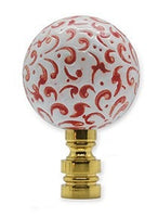 #P65 Red on White Porcelain 2½" Tall