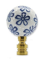 #P70 Blue Daisy Porcelain 2½" Tall