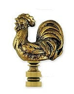 #PB66 Polished Brass Rooster 2½" Tall