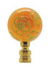 #P71 Yellow & Flower Porcelain 2½" Tall