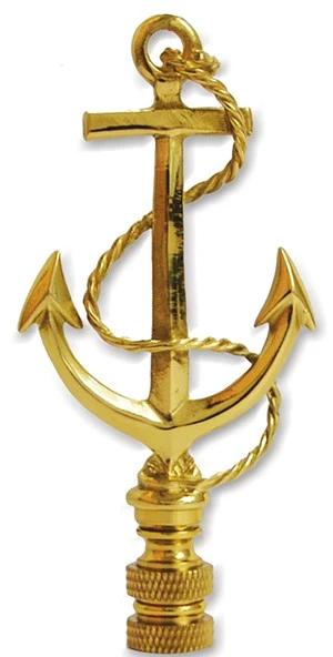 #PB1 Polished Brass Anchor 3½" Tall