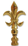 #PB4 Polished Brass Fleur de Lis 3" Tall