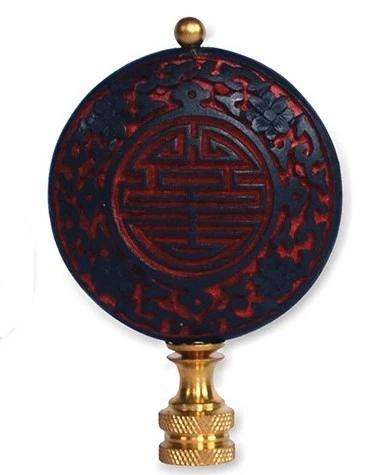 #M17 Genuine Cinnabar Black & Red 3" Tall