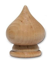 #W96N Natural Finish Wood Dome  2" Tall