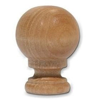 #W95N Natural Finish Wood Ball on Pedestal