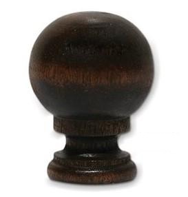 #W95D Mahogany Finish Wood Ball on Pedestal